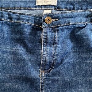CJ Banks Blue Denim Jean Skirt
